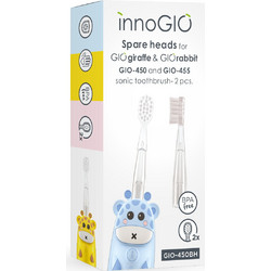 InnoGio Giogiraffe & Giorabbit Ανταλλακτικές Κεφαλές Παιδικής Ηλεκτρικής Οδοντόβουρτσας 2τμχ