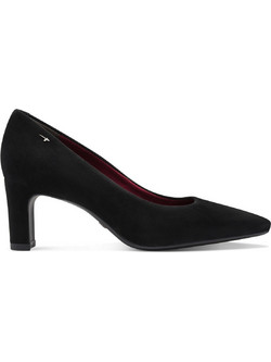 Tamaris Γόβες Suede με Χοντρό Χαμηλό Τακούνι Μαύρες 1-22455-47-001