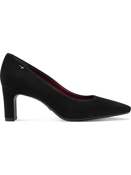 Tamaris Γόβες Suede με Χοντρό Χαμηλό Τακούνι Μαύρες 1-22455-47-001