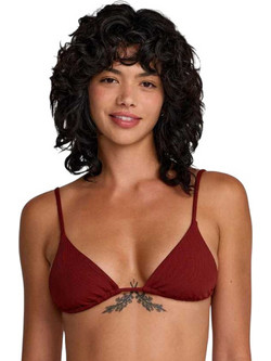 RVCA Bikini Top Τριγωνάκι Μπορντό 23O142616-RSA0