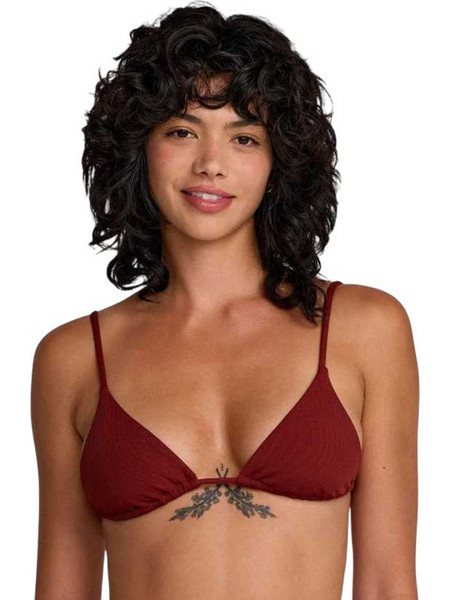 RVCA Bikini Top Τριγωνάκι Μπορντό 23O142616-RSA0