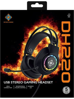 Deltaco DH220 Gaming Headset Over Ear Black