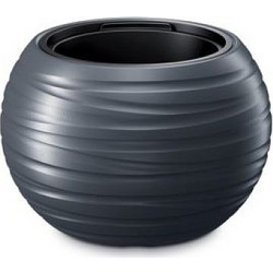 Prosperplast Maze Γλάστρα Στρογγυλή Πλαστική Ανθρακί 40x26cm DBMZΚ400