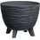 Prosperplast Furu Γλάστρα Στρογγυλή Πλαστική Μαύρη 24x19.5cm DFUR240