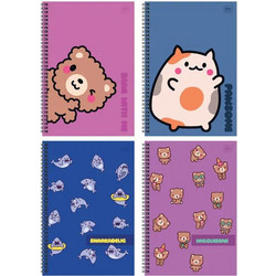 interDRUK Cute Kawaii Σπιράλ Τετράδιο Ριγέ B5 60 Φύλλων 2 Θεμάτων Διάφορα Σχέδια 111172547