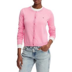 Tommy Jeans Γυναικεία Ζακέτα Πλεκτή Κοντή με Κουμπιά Φούξια DW0DW20976-TOU