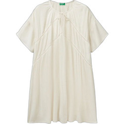 Benetton Mini Καλοκαιρινό Καθημερινό Φόρεμα Μεταξωτό Εκρού 4VW95V02B-101