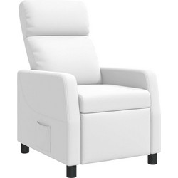 vidaXL Πολυθρόνα Relax Ανακλινόμενη Δερματίνη Λευκή 42035076