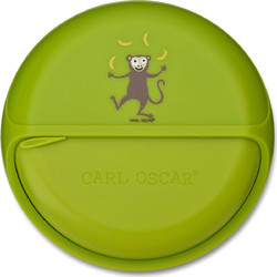 Carl Oscar Mini Disc Μαϊμού Πλαστικό Παιδικό Δοχείο Φαγητού Lime