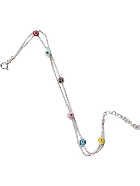 Heliophilia Silver Γυναικείο Βραχιόλι Αλυσίδα με Ματάκι από Ασήμι 912VRN1634