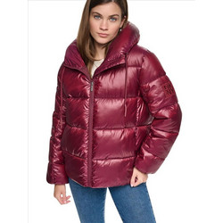 DKNY Γυναικείο Μπουφάν Χειμωνιάτικο Puffer Μακρύ Μπορντό DJ6J6113-00Q5