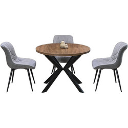 Halmar Τραπέζι Τραπεζαρίας Peroni Καρυδί 100-250x100x75cm