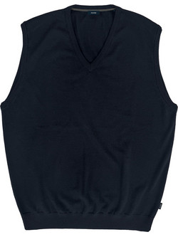Double Ανδρική Καζάκα με V Λαιμόκοψη Navy Μπλε KNIT-8022