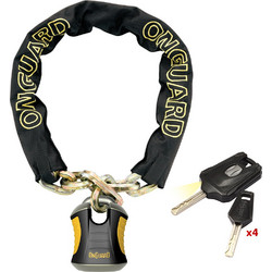 OnGuard Beast 8018 Αντικλεπτική Αλυσίδα Μηχανής με Κλειδαριά 180cm Μαύρη