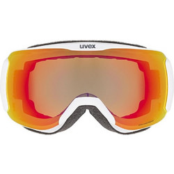 Uvex Downhill 2100 CV 5503981030 Μάσκα Σκι & Snowboard Ενηλίκων Λευκή με Φιμέ Φακό Πορτοκαλί