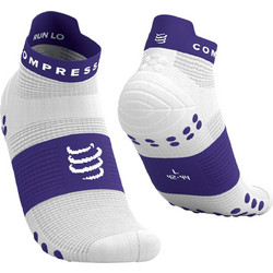 Compressport V4.0 Run Ανδρικές Κάλτσες Κοντές με Σχέδια Λευκές XU00047B-0076