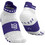 Compressport V4.0 Run Ανδρικές Κάλτσες Κοντές με Σχέδια Λευκές XU00047B-0076