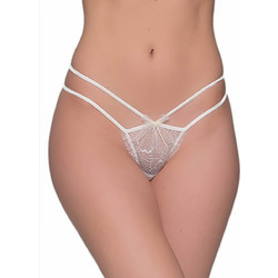 Milena By Paris Γυναικείο Sexy String με Δαντέλα Εκρού 7645