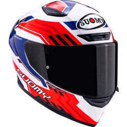 Suomy Track-1 Framework White Red Blue Κράνος Μηχανής Full Face 1350gr