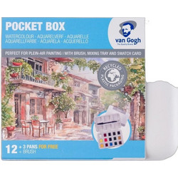 Talens van gogh ακουαρέλα12+3 χρώματα pocket box