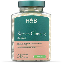 Holland & Barrett Korean Ginseng 825mg 180 Κάψουλες