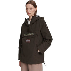 Napapijri Rainforest Γυναικείο Μπουφάν Χειμωνιάτικο Pullover Μακρύ Αδιάβροχο Σοκολατί NP0A4GM6-WT3