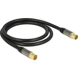 DeLOCK Καλώδιο Κεραίας Coax Male to Coax Female 1m Black 88922