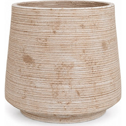 Artekko Γλάστρα Στρογγυλή Τσιμεντένια Μπεζ 53.5x45cm 8-0325