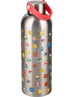 Paladone Super Mario Symbols Παιδικό Παγούρι Θερμός Ανοξείδωτο Ασημί 500ml