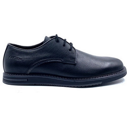 Softies Ανδρικά Σκαρπίνια Derby Δερμάτινα Μαύρα 6971