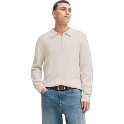 Jack & Jones Ανδρική Μπλούζα Polo Μακρυμάνικη Μπεζ 12281743