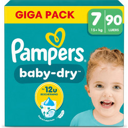 Pampers Baby Dry Πάνες Βρακάκι No7 15+kg 90τμχ