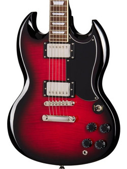 Epiphone SG Tribute Plus Ηλεκτρική Κιθάρα Double Cut με Μαγνήτες HH Red Burst