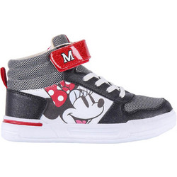 Cerda Minnie Mouse Παιδικά Sneakers Μποτάκια Ανθρακί Κόκκινα 2300005423