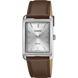 Casio Timeless Ανδρικό Ρολόι με Καφέ Δερμάτινο Λουράκι MTP-B215L-7AV