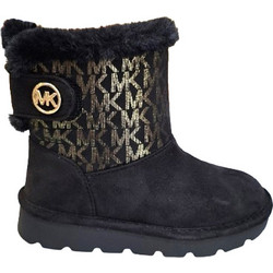 Michael Kors Παιδικά Μποτάκια Μαύρα Χρυσά με Γούνα MK05670001