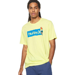 Hurley Ανδρικό Αθλητικό T-Shirt Κίτρινο CZ6030-H704
