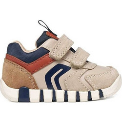 Geox Iubidoo Παιδικά Sneakers Μπεζ Navy Μπλε Καφέ B3555D05422C6181