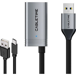Cabletime CT-AMAFA3 Καλώδιο USB-A Male 3.0 to USB-A Female 5m Black CT-AMAFA3-AG5