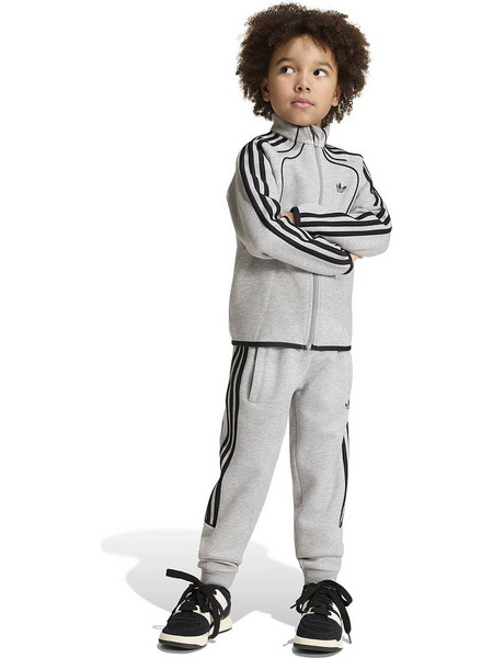 Adidas Παιδικό Σετ Φόρμας Γκρι HZ6636