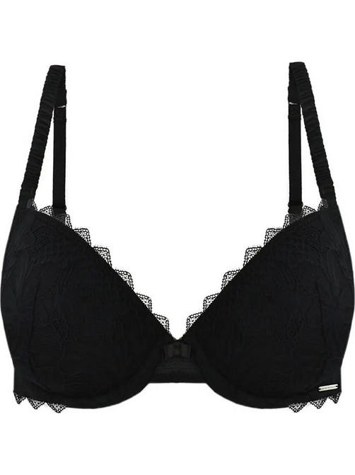 Emporio Armani Σουτιέν για Βαθύ Ντεκολτέ Push Up με Μπανέλα Μαύρο EW000446AF19033-UC001