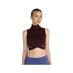 Sugarfree Γυναικείο Καλοκαιρινό Crop Top Πλεκτό Σοκολατί 25832066-0007