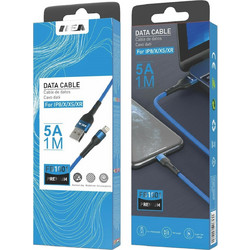 Moveteck MTK Καλώδιο Για iPhone 5-12 USB 2.0 5Α 1m FB1001 Ilea 1100015 Μπλε (463.820080)
