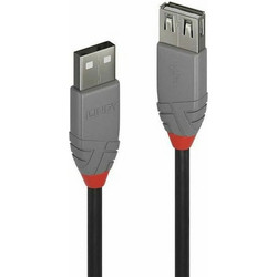Lindy 36705 Καλώδιο USB-A Male 2.0 to USB-A Female 5m Black
