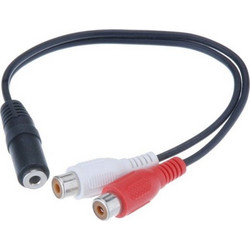 Powertech CAB-R012 Αντάπτορας Ήχου 3.5mm Female to 2x RCA Female 20cm