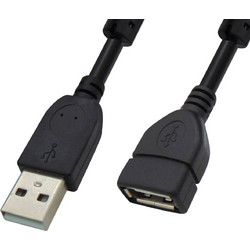 04.001.0252 Καλώδιο USB-A Male 2.0 to USB-A Female 3m Black 5τμχ
