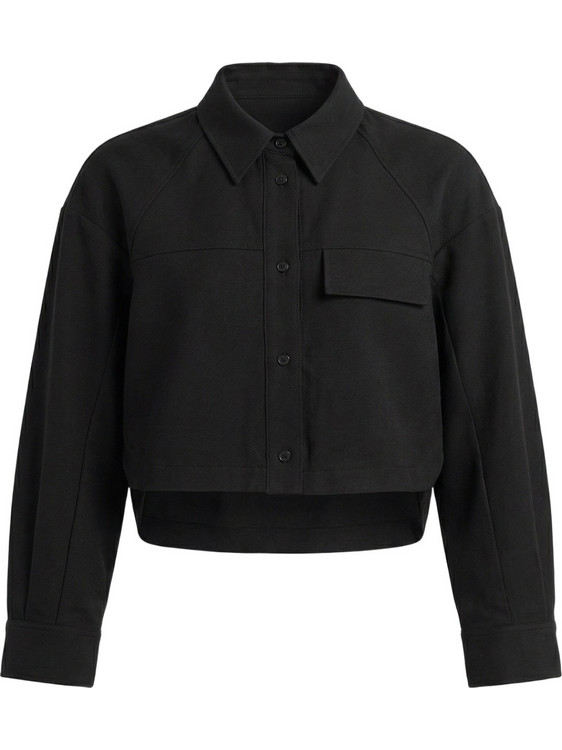 Funky Buddha Μακρυμάνικο Γυναικείο Πουκάμισο Mονόχρωμο Μαύρο FBL014-110-05