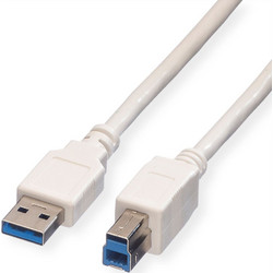 Value 11.99.8871 Καλώδιο USB-A Male 3.0 to USB-B Male 3m White