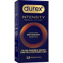 Durex Intensity Προφυλακτικά Χωρίς Λάτεξ με Λεπτά & Λιπαντικό 12τμχ