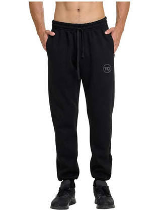 Target Ανδρικό Παντελόνι Φόρμας Fleece με Λάστιχο Μαύρο M27-75628-10